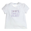 T-shirt Aerobic 100% sweetheart Lila-White  (353-5312-10)