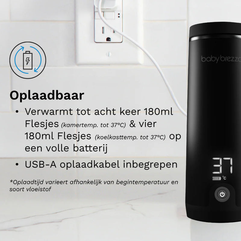 Baby Brezza Superfast Portable Bottle Warmer - Oplaadbare flessenwarmer